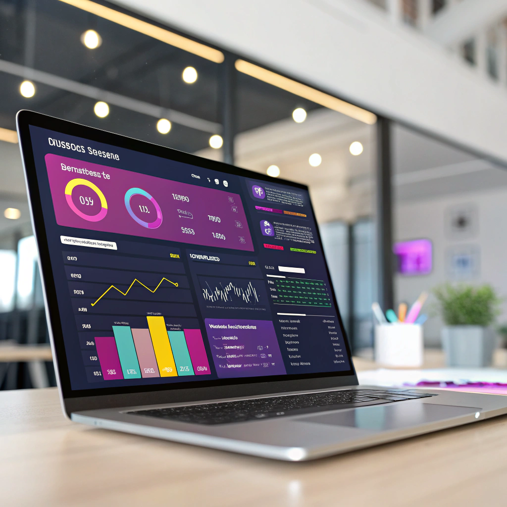 Digital marketing dashboard showing property listing reach and engagement metrics