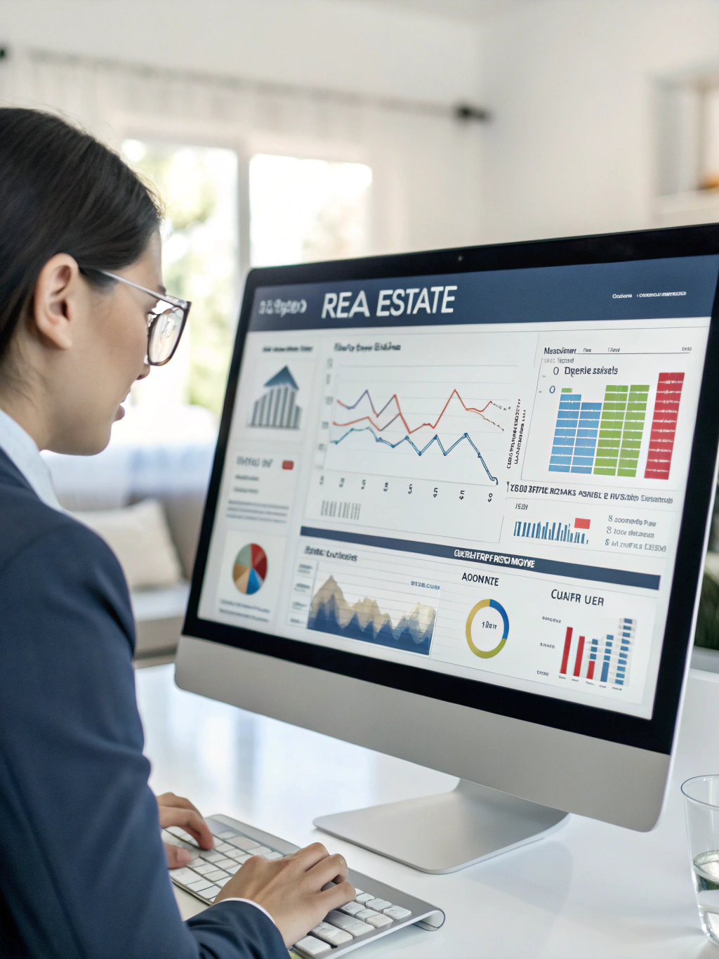 Professional real estate market analysis charts