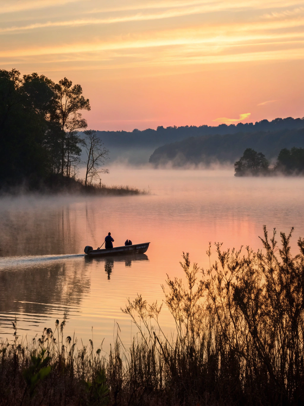 Serene riverfront view in Muscle Shoals